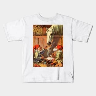 “Dinner in the Stables” by Jenny Nystrom Kids T-Shirt